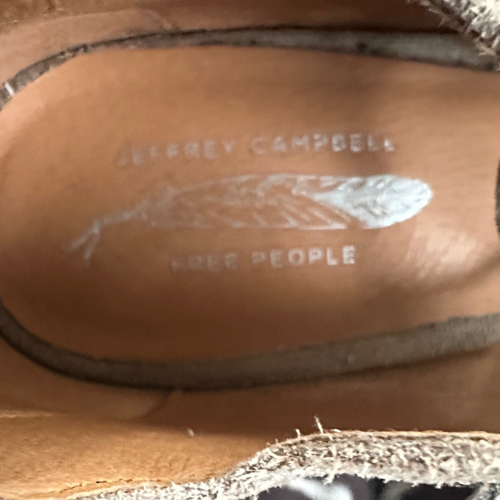 Jeffrey Campbell Free People Taupe Gladiator Lace-Up Boots - Picture 3 of 5